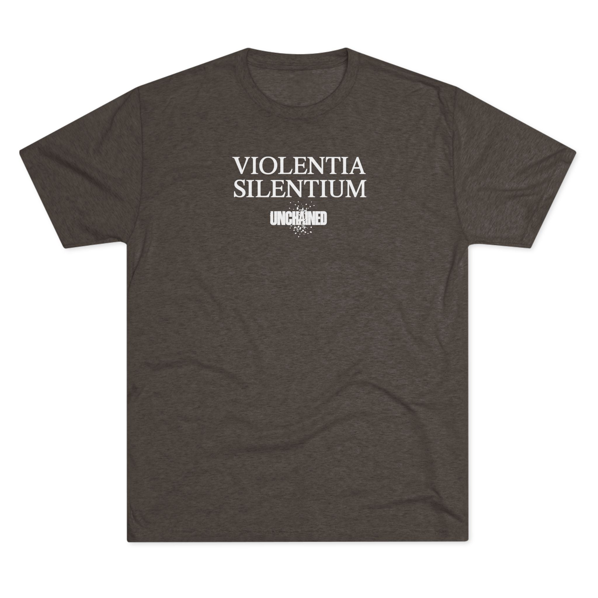 VIOLENTIA SILENTIUM T-Shirt — "Vincit Qui Se Vincit" Gothic Chain Design