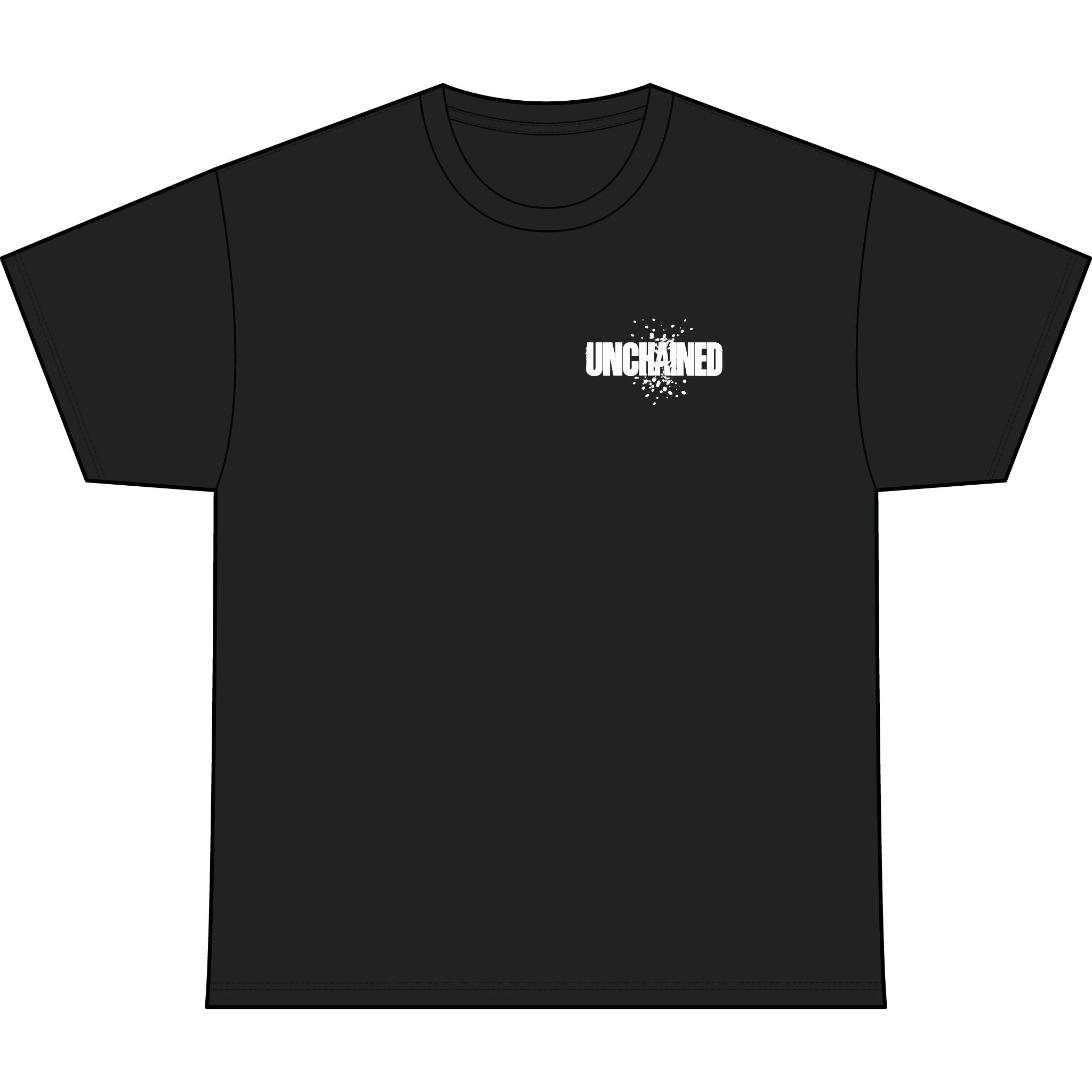 Unchained Fallen Angel Heart Heavyweight Tee — "Unchained" Graphic T-Shirt