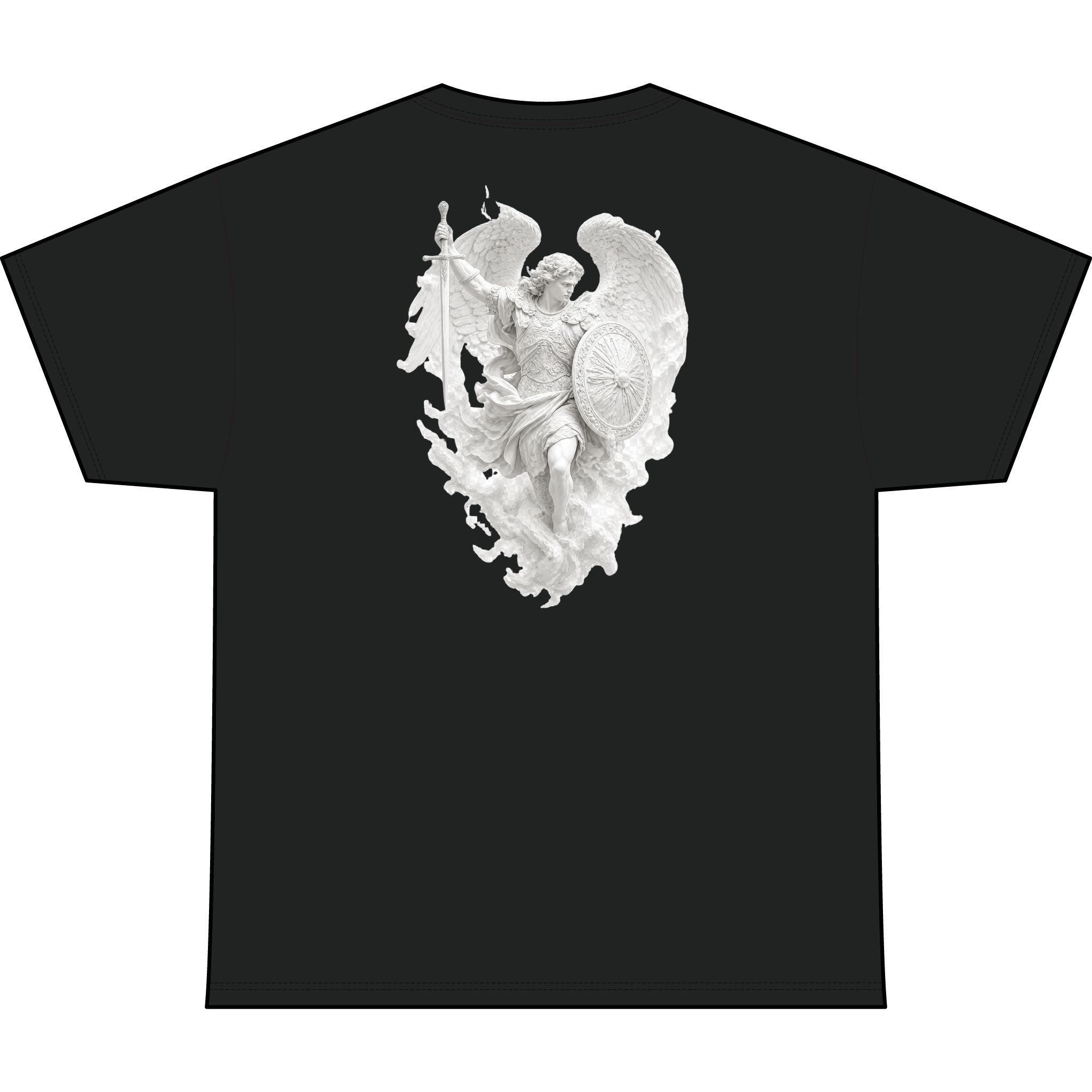 Unchained Fallen Angel Heart Heavyweight Tee — "Unchained" Graphic T-Shirt