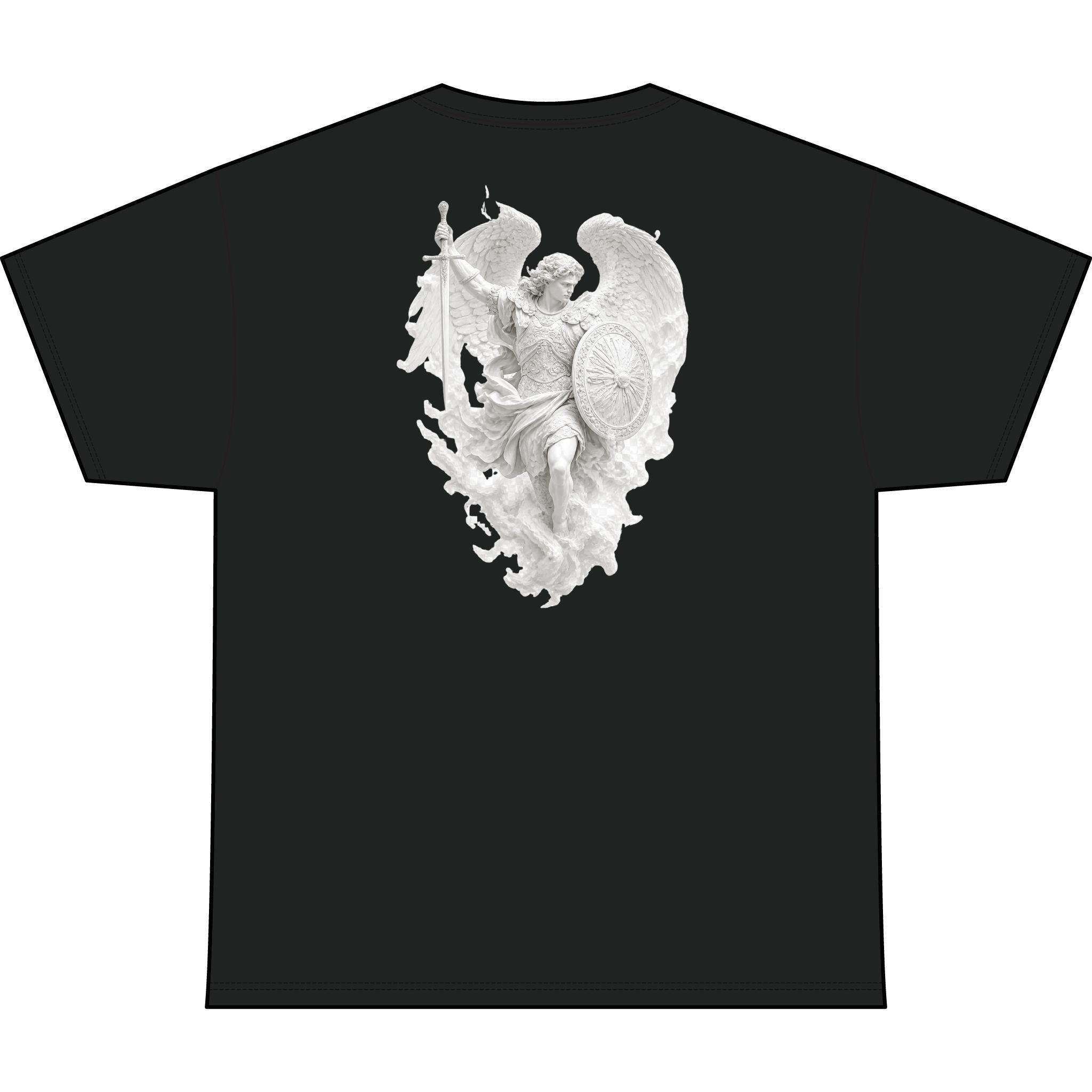 Unchained Fallen Angel Heart Heavyweight Tee — "Unchained" Graphic T-Shirt