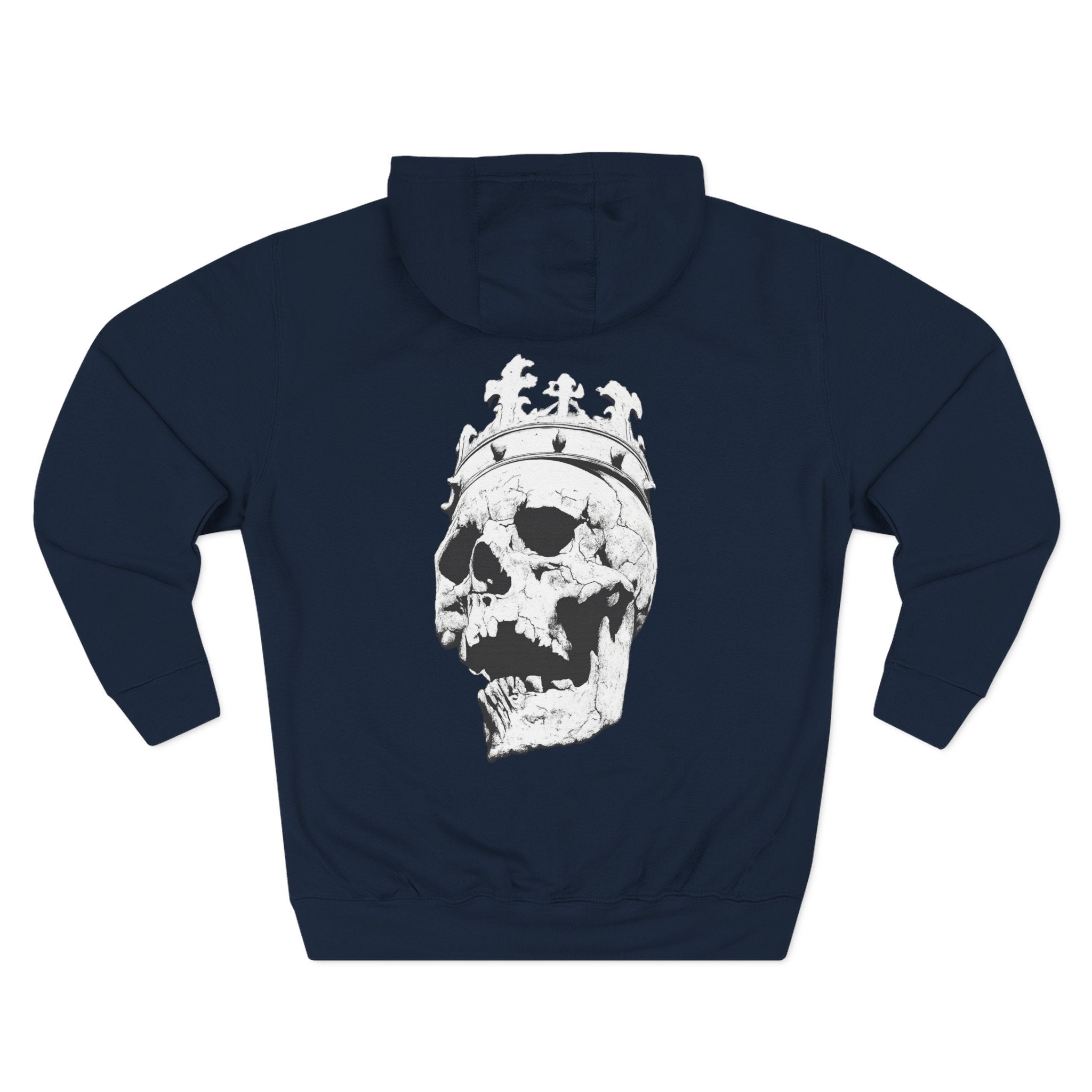 Unchained Crown Skull Hoodie — Graphic Streetwear Fleece Hoodie