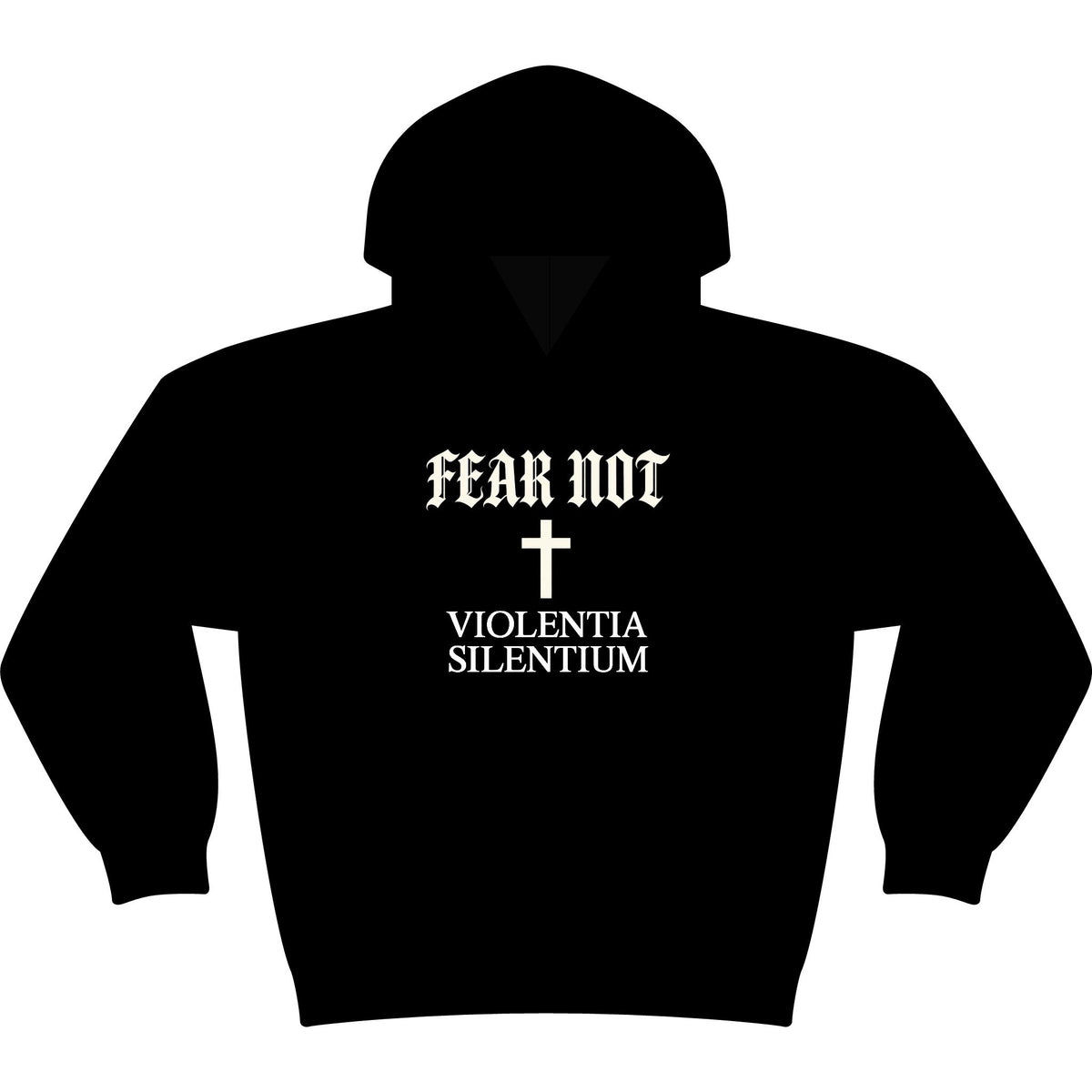 Hoodie — "Flippin' Tables" Gothic Cross Hooded Sweatshirt