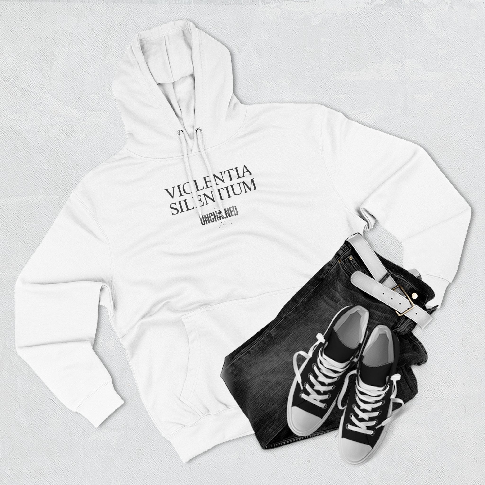 VIOLENTIA SILENTIUM Hoodie — Graphic Streetwear Fleece Hoodie