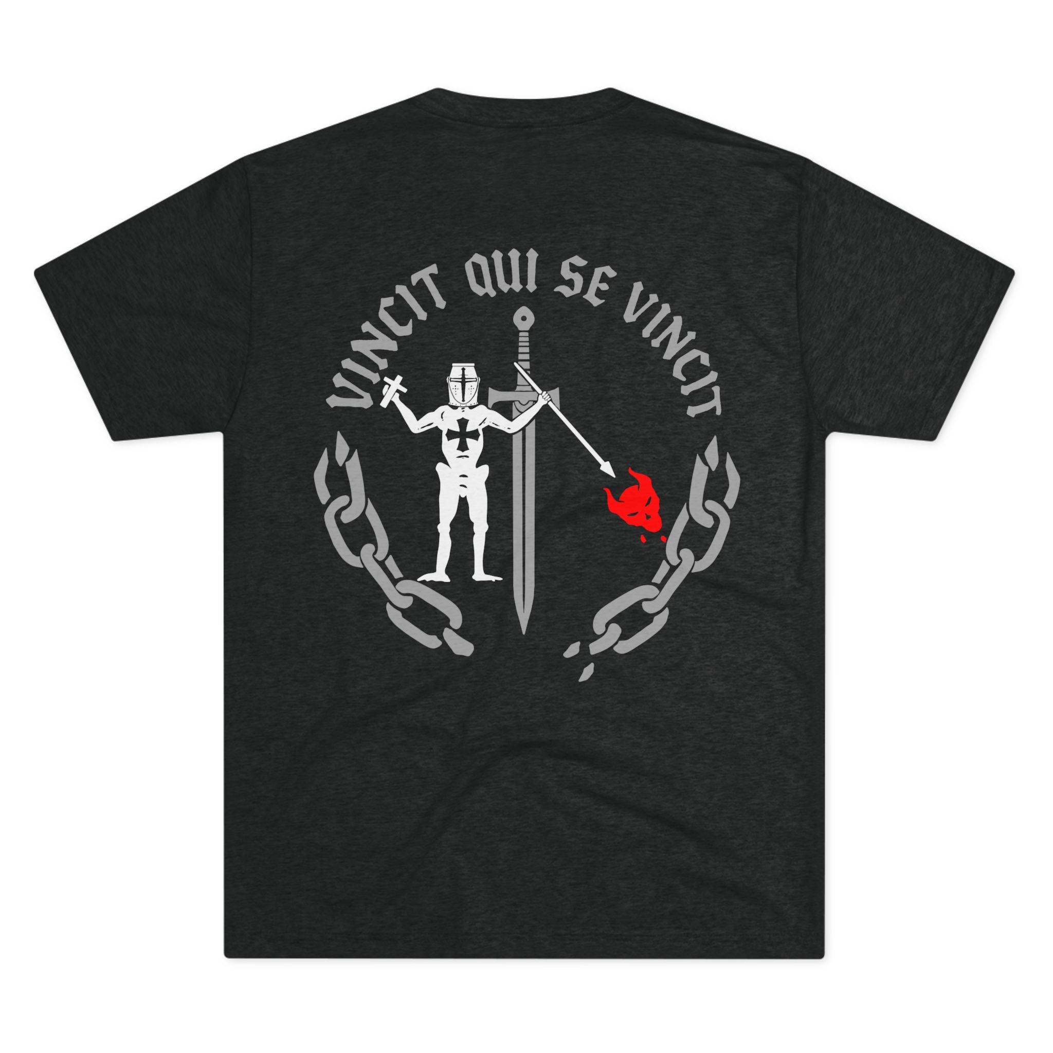 Knight of Inner Victory T-Shirt — Gothic Chain Design