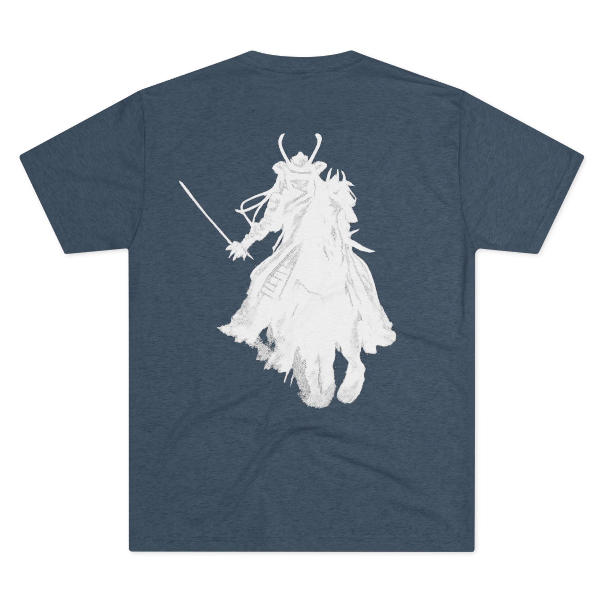 Unchained Samurai Rider T-Shirt — "Vincit Qui Se Vincit" Gothic Chain Design