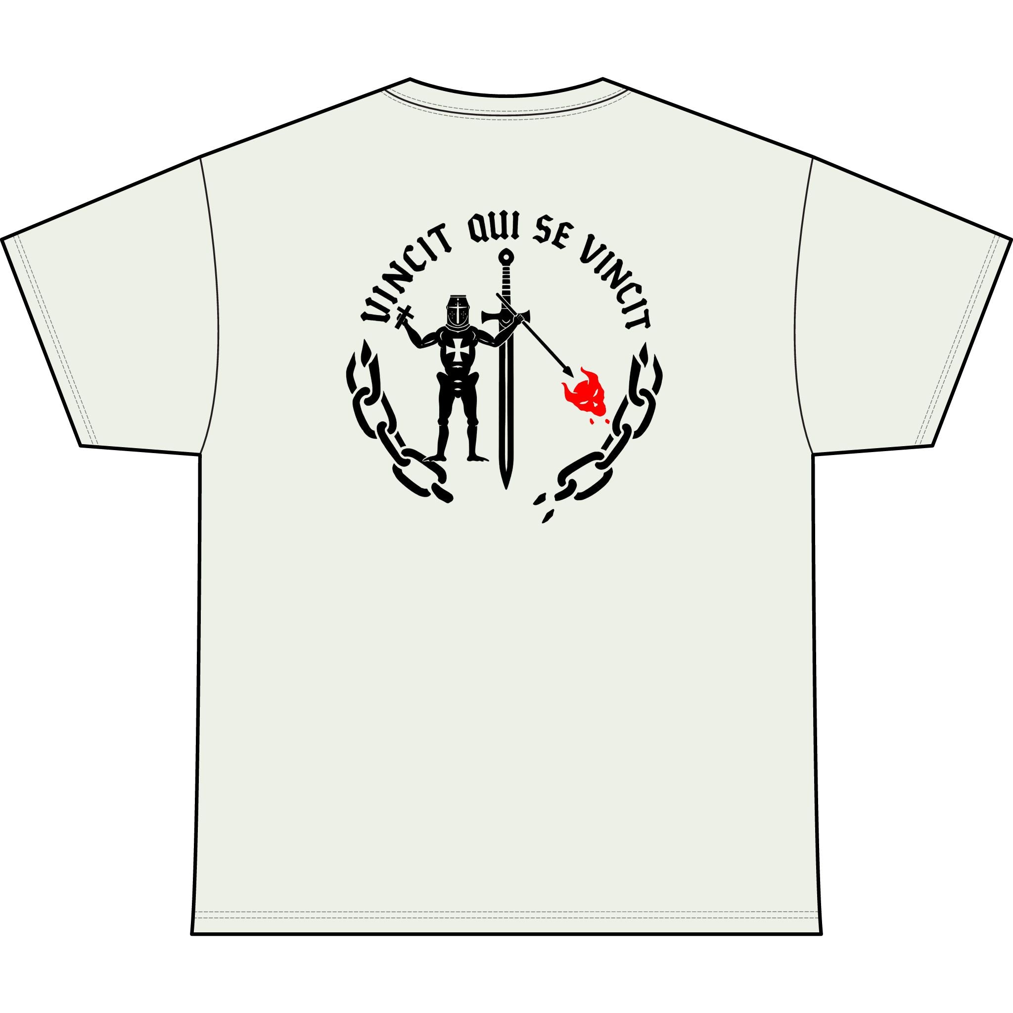 Knight of Inner Victory Heavyweight Tee — "Unchained" Graphic T-Shirt