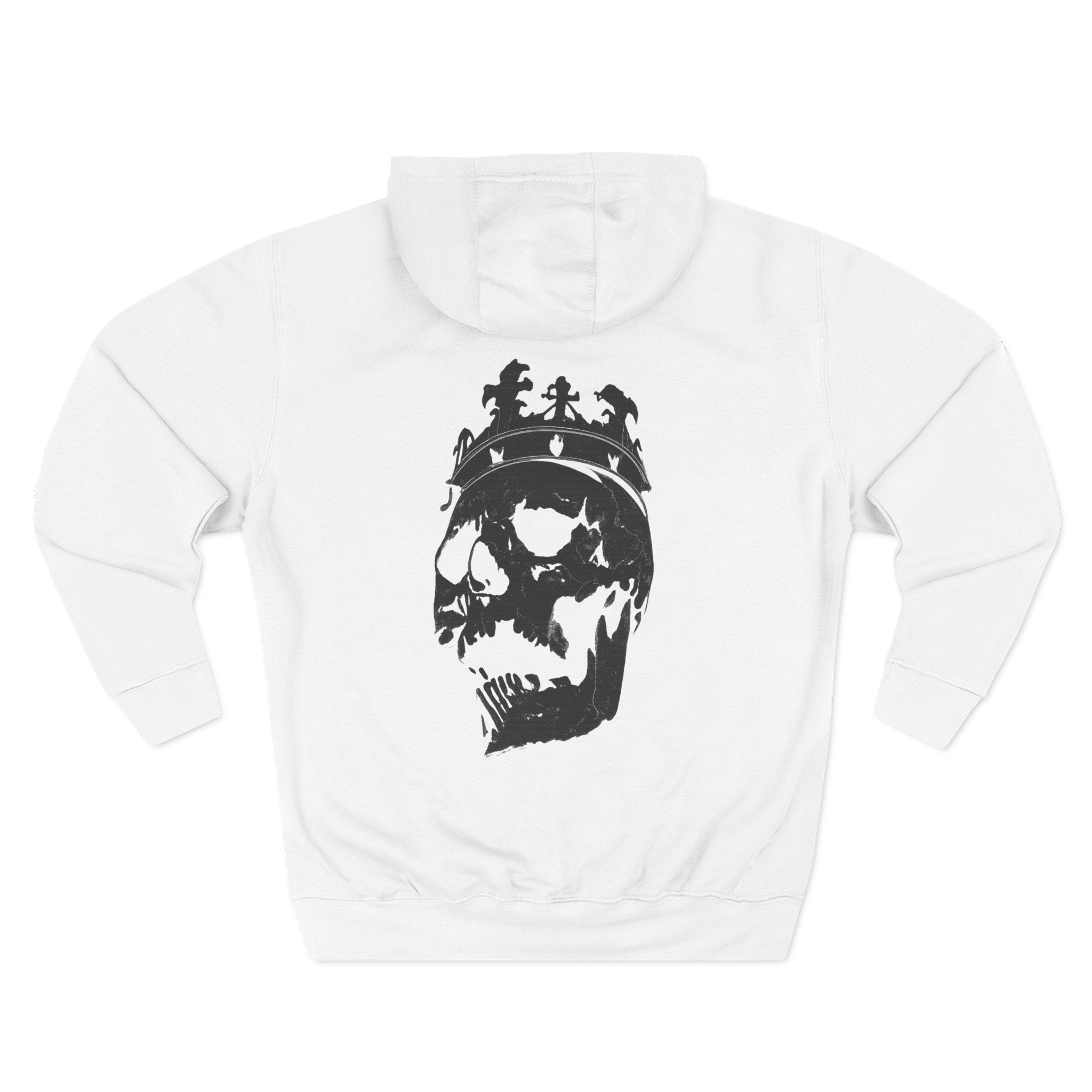 Unchained Crown Skull Hoodie — Graphic Streetwear Fleece Hoodie