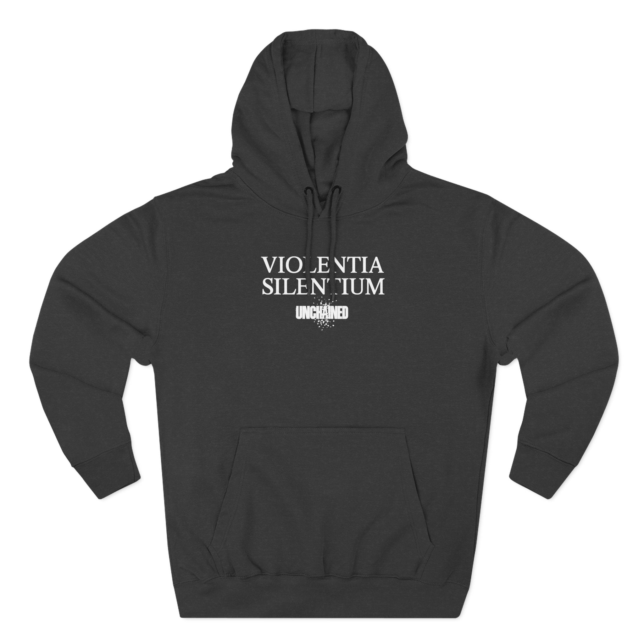 VIOLENTIA SILENTIUM Hoodie — Graphic Streetwear Fleece Hoodie