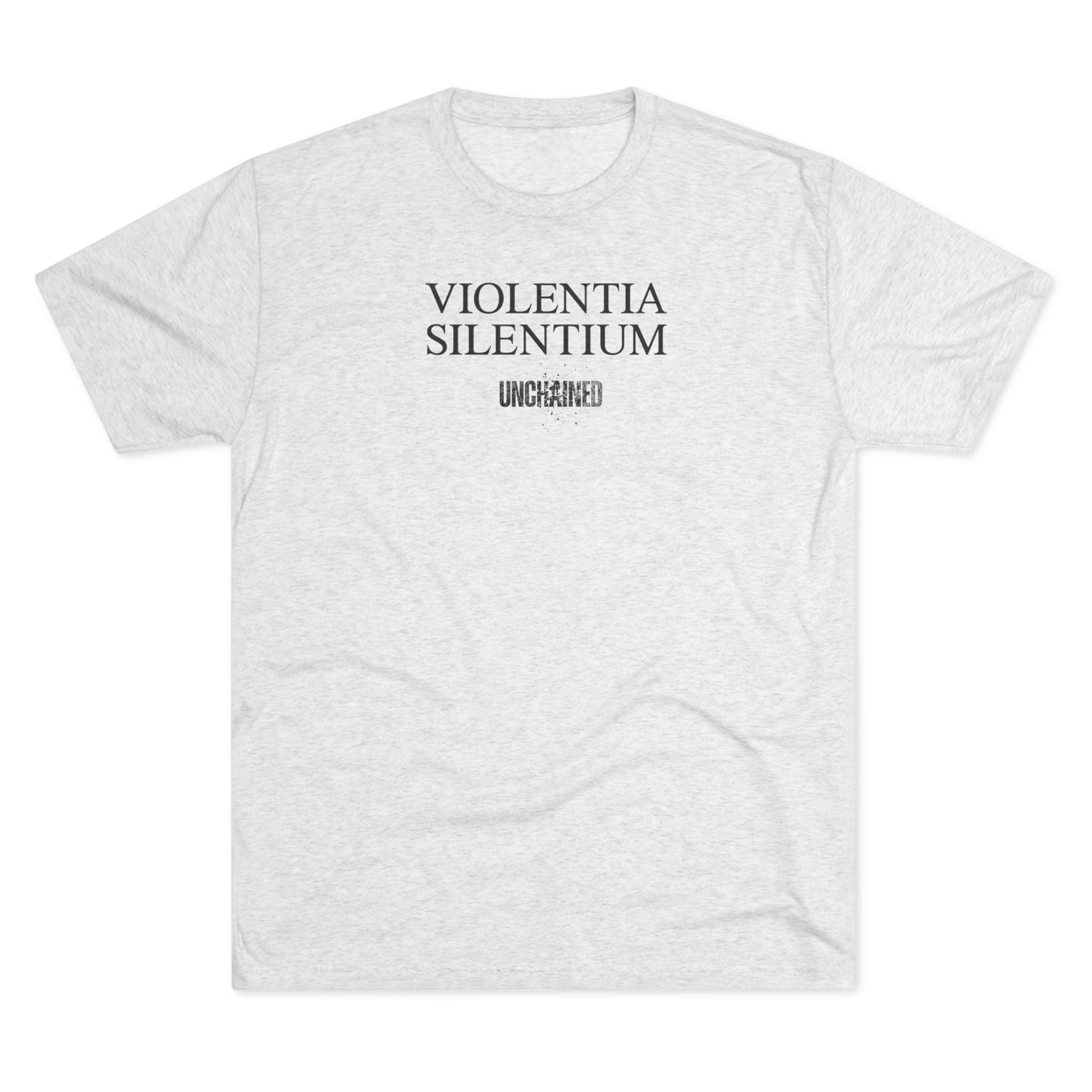VIOLENTIA SILENTIUM T-Shirt — "Vincit Qui Se Vincit" Gothic Chain Design