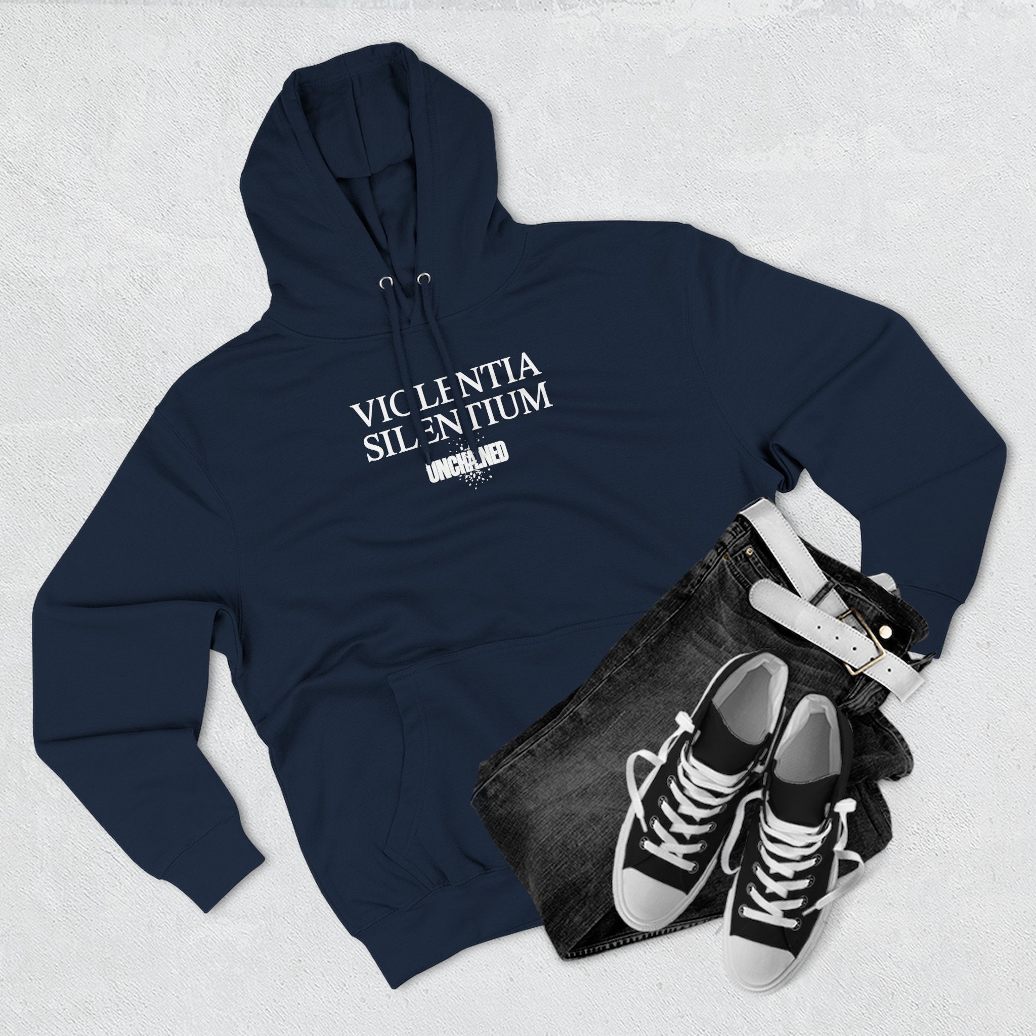 VIOLENTIA SILENTIUM Hoodie — Graphic Streetwear Fleece Hoodie