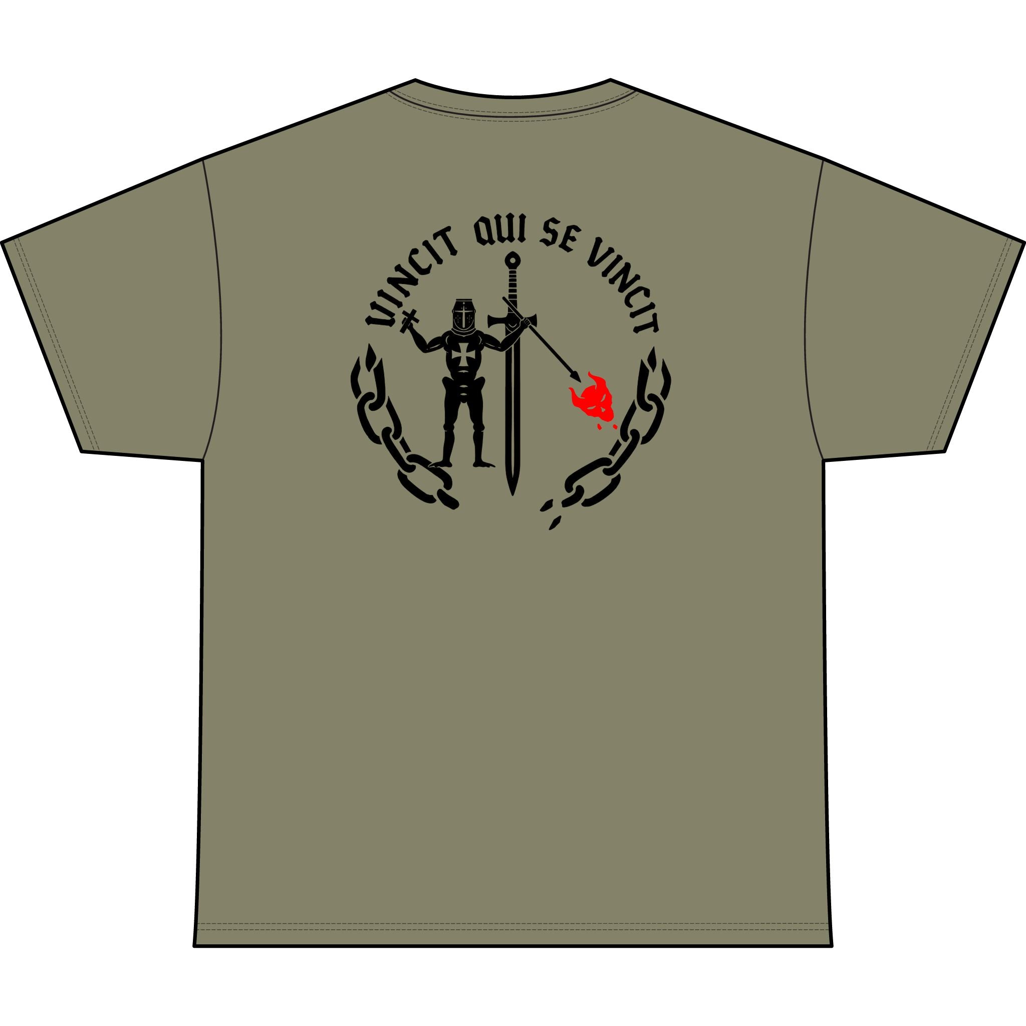 Knight of Inner Victory Heavyweight Tee — "Unchained" Graphic T-Shirt