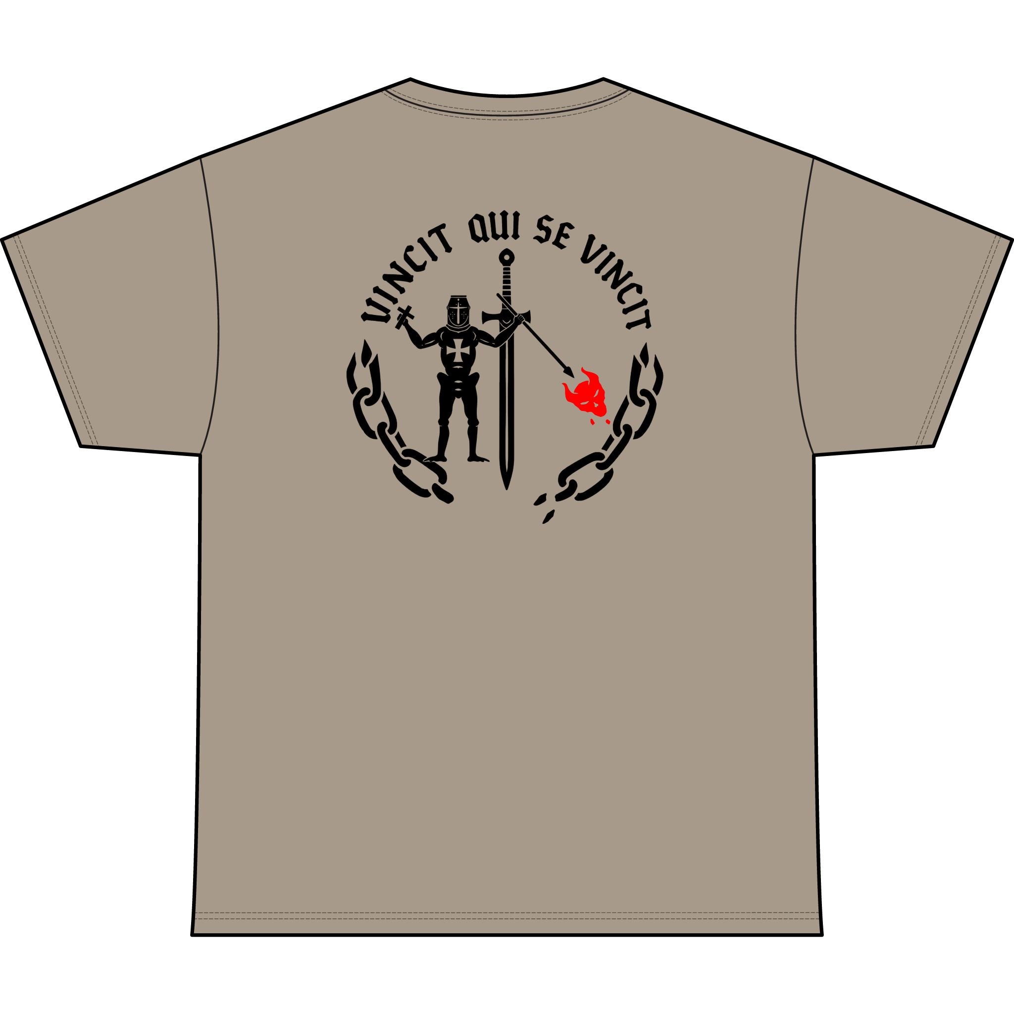 Knight of Inner Victory Heavyweight Tee — "Unchained" Graphic T-Shirt