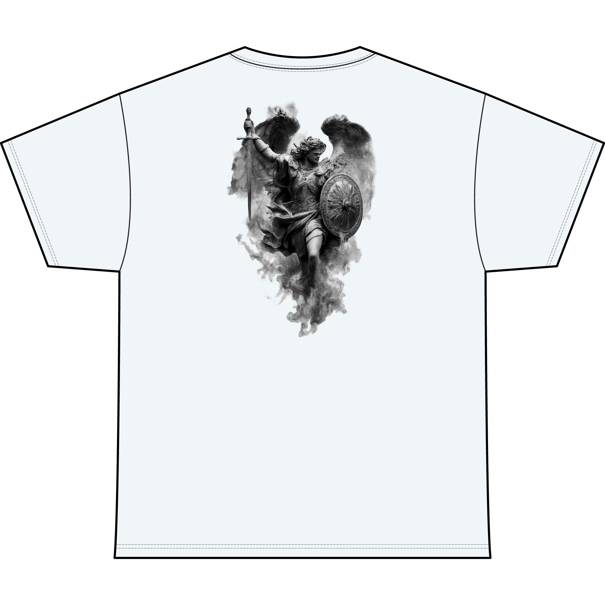 Unchained Fallen Angel Heart Heavyweight Tee — "Unchained" Graphic T-Shirt