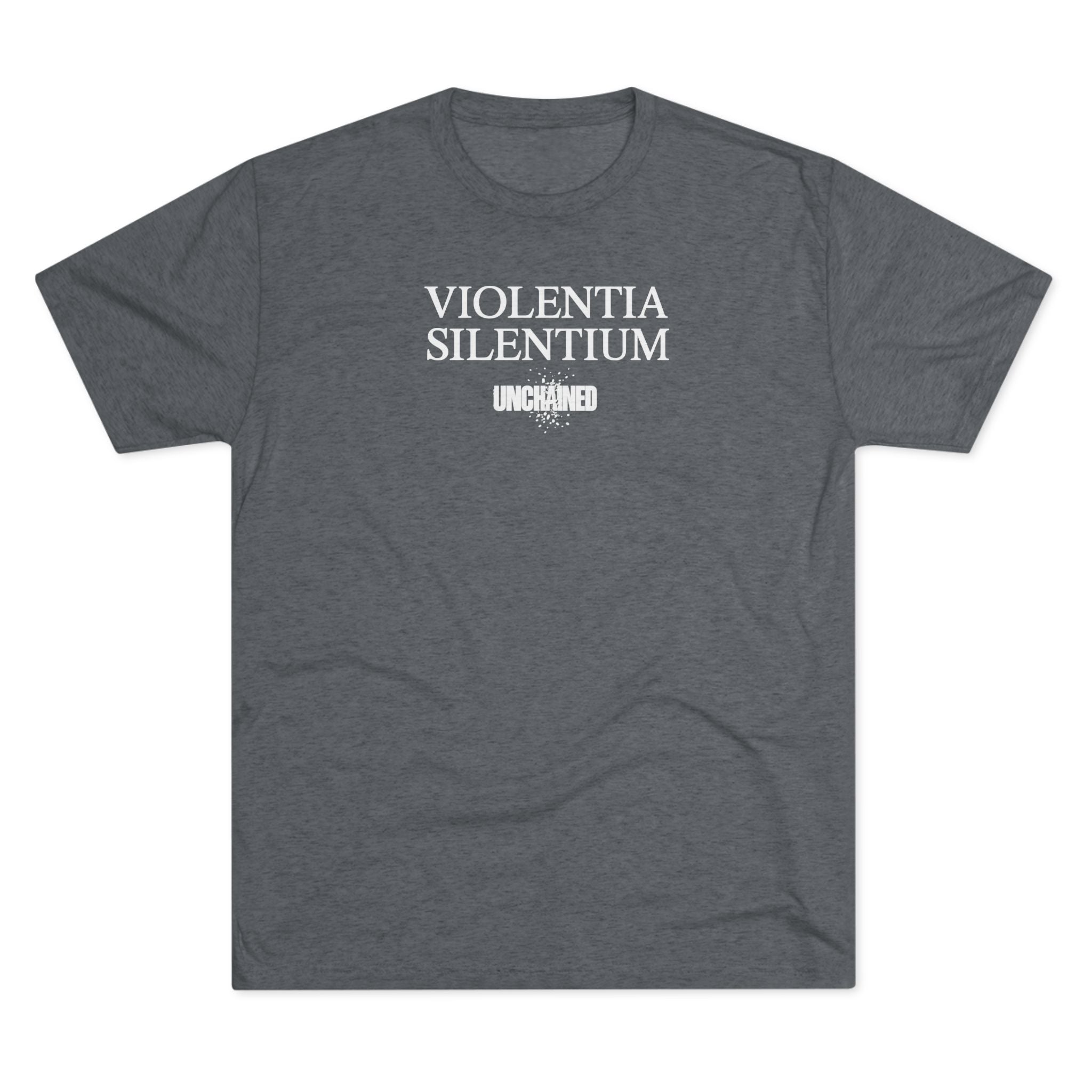 VIOLENTIA SILENTIUM T-Shirt — "Vincit Qui Se Vincit" Gothic Chain Design