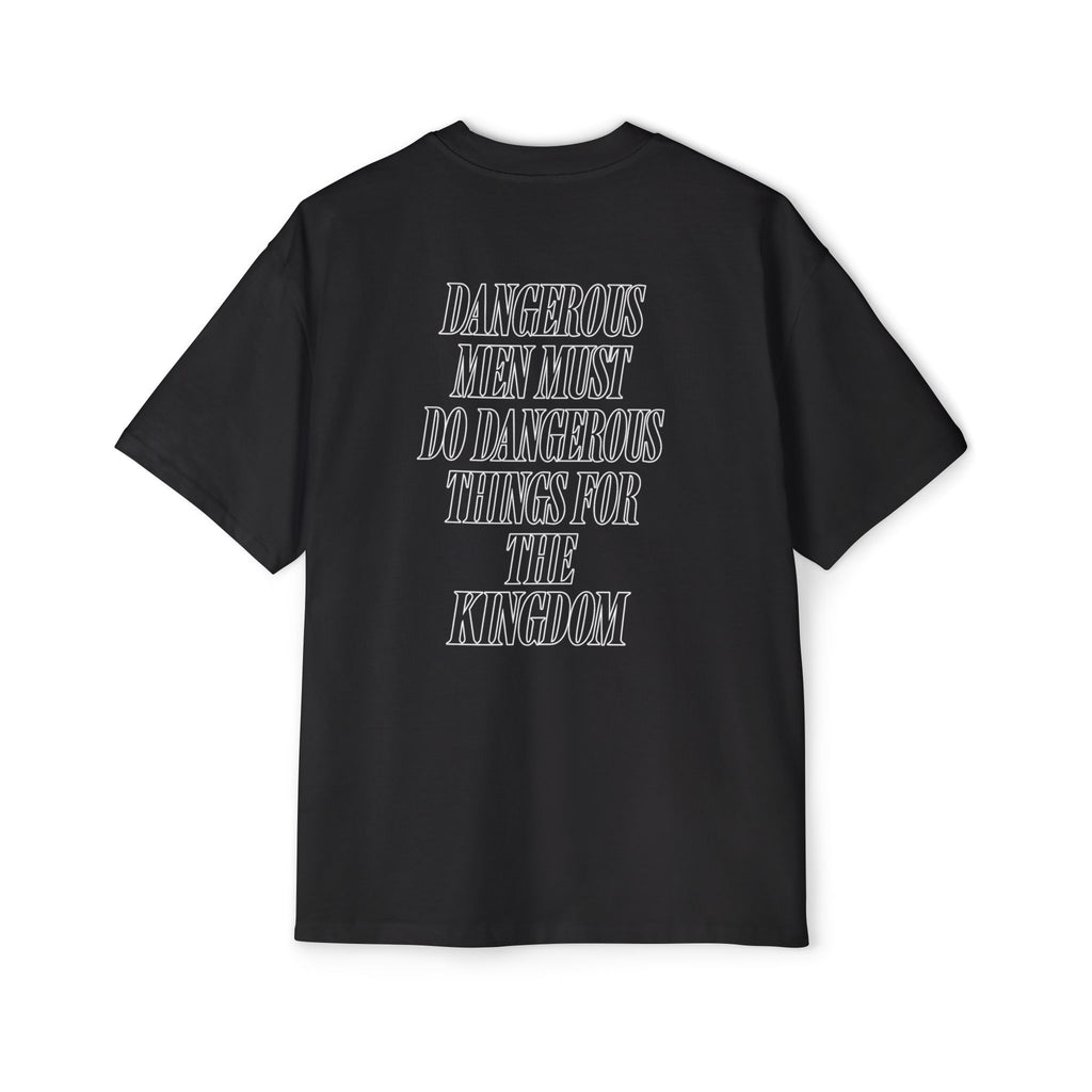 Fear Not Cross Tee — "Dangerous Men" Oversized Christian Graphic T-Shirt