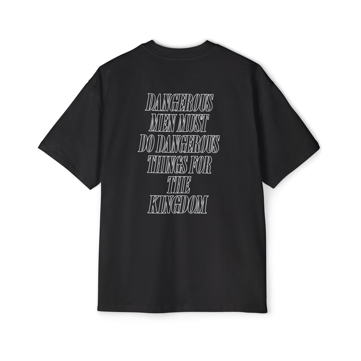 Fear Not Cross Tee — "Dangerous Men" Oversized Christian Graphic T-Shirt