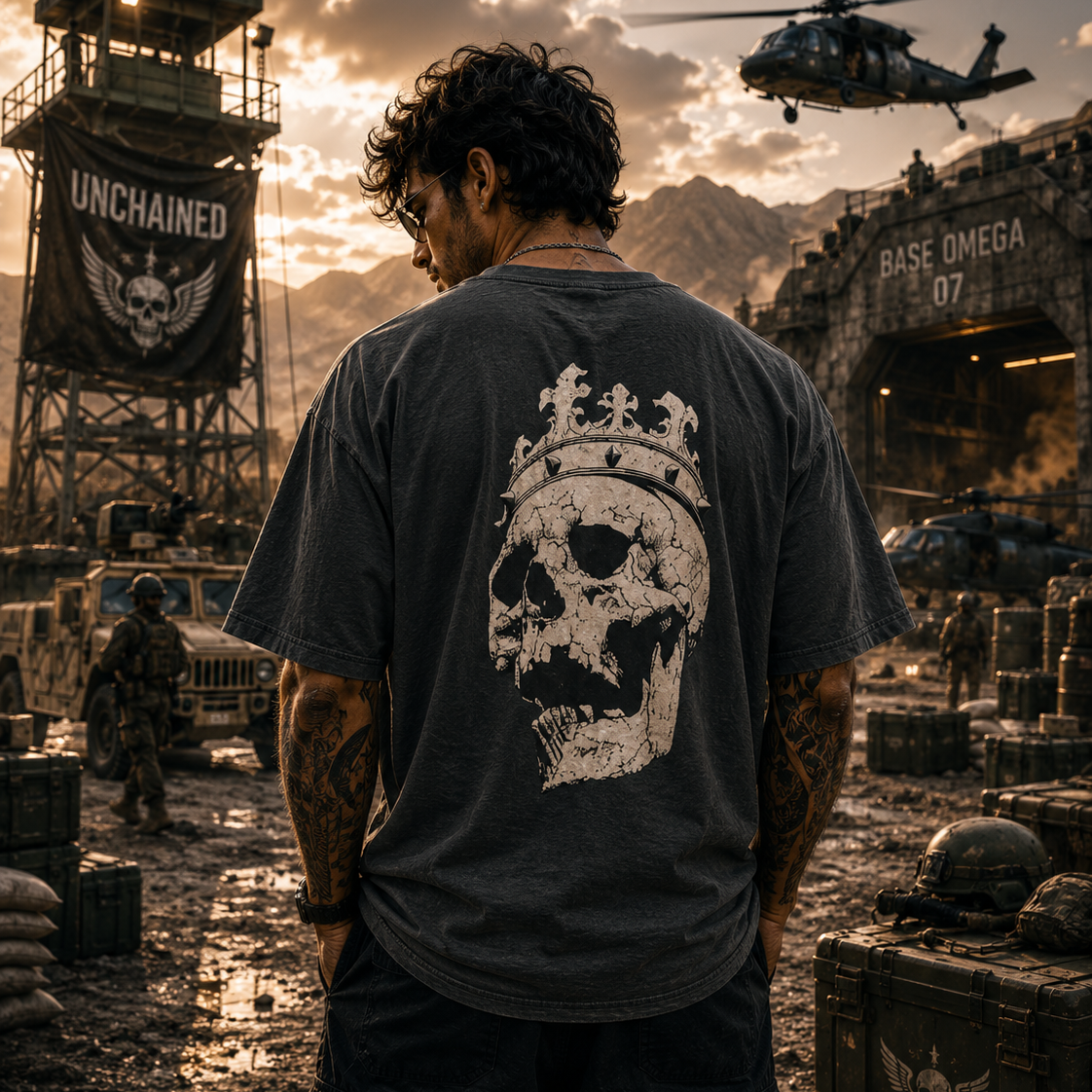 Unchained Skull Crown T-Shirt — Tee